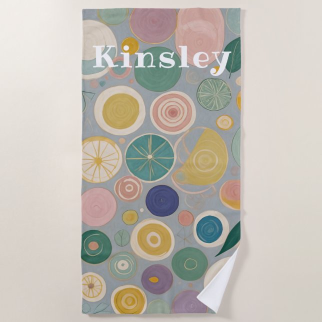 Kaleidoscope Dream Personalised Beach Towel (Front)