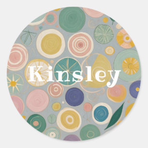 Kaleidoscope Dream Personalised Classic Round Sticker