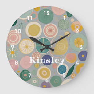 Kaleidoscope Dream Personalised Large Clock