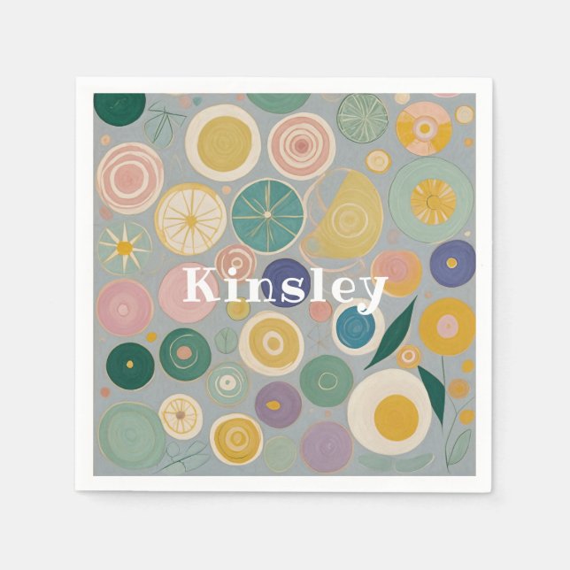 Kaleidoscope Dream Personalised Napkin (Front)