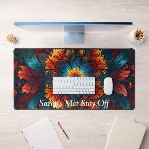 Kaleidoscope Dreams Colourful and Hypnotic  Desk Mat