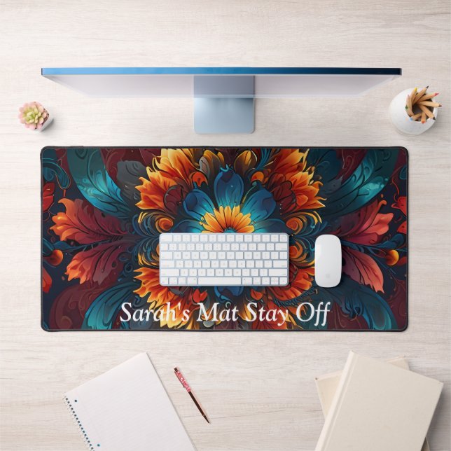 Kaleidoscope Dreams Colourful and Hypnotic  Desk Mat (Office 1)
