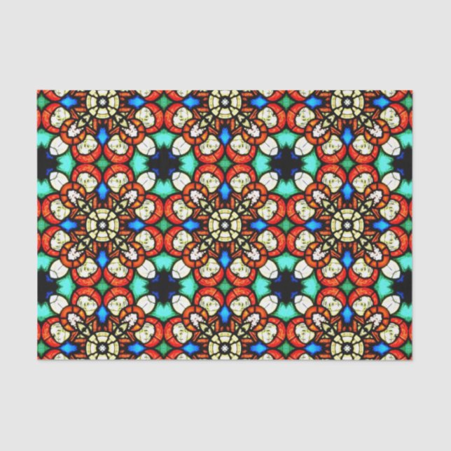 kaleidoscope faces tissue paper (Front)