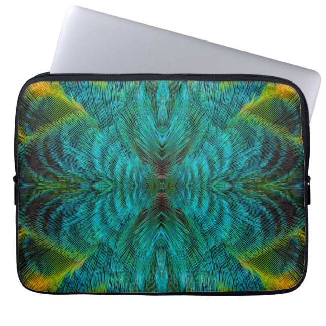 Kaleidoscope Feather Design Laptop Sleeve (Front)