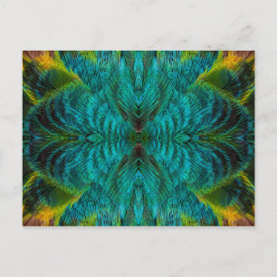 Kaleidoscope Feather Design Postcard