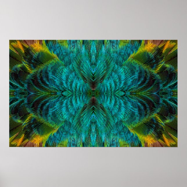 Kaleidoscope Feather Design Poster (Front)