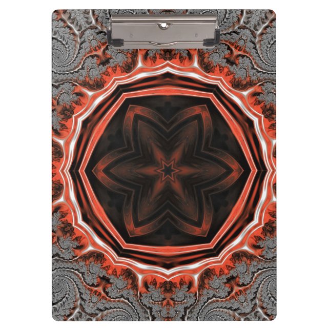 Kaleidoscope Flames Clipboard (Front)