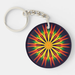 Kaleidoscope Flower Design-21855 Key Ring