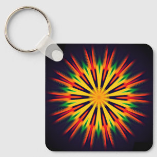 Kaleidoscope Flower Design-21855 Key Ring