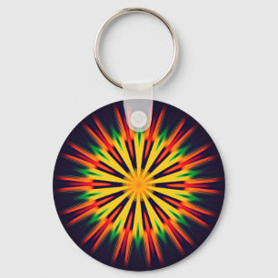 Kaleidoscope Flower Design-21855 Key Ring