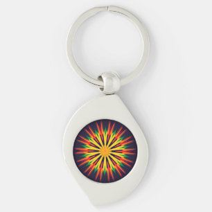 Kaleidoscope Flower Design-21855 Key Ring