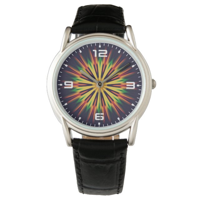 Kaleidoscope Flower Design  Watch (Front)