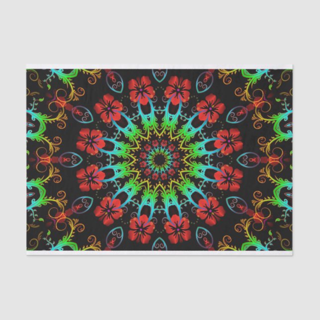 Kaleidoscope Flower Hibiscus II + your idea Tissue Paper (Front)