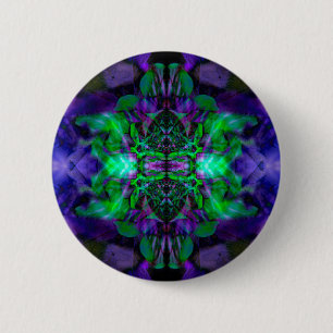 Kaleidoscope flower pattern 6 cm round badge