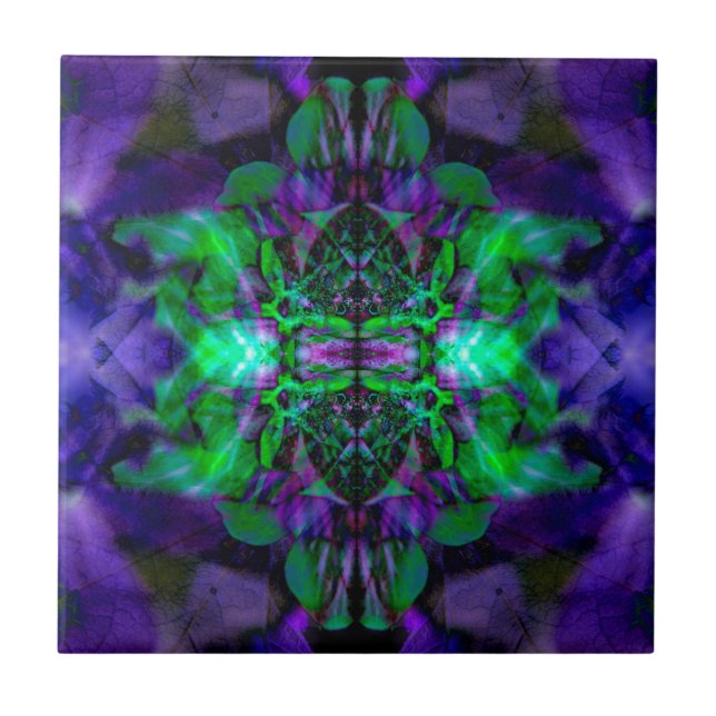 Kaleidoscope flower pattern tile (Front)