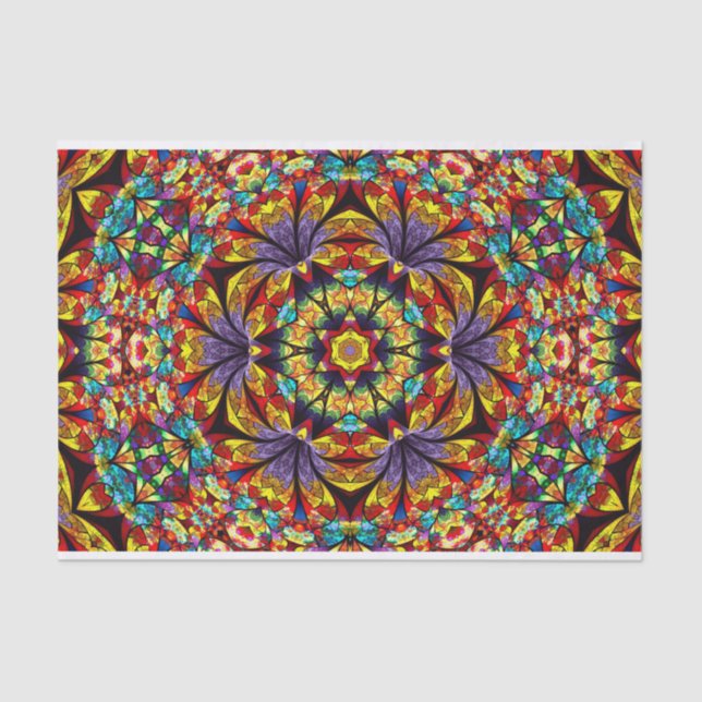 kaleidoscope flowers tissue paper (Front)