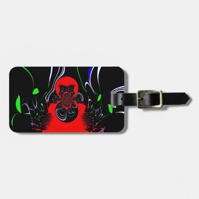Kaleidoscope Fluid Art Print Luggage Tag (Front Horizontal)