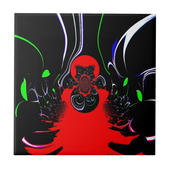 Kaleidoscope Fluid Art Print Tile (Front)