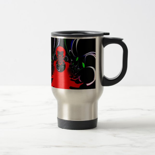 Kaleidoscope Fluid Art Print Travel Mug (Right)