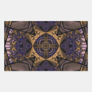 Kaleidoscope Fractal 286 Rectangular Sticker