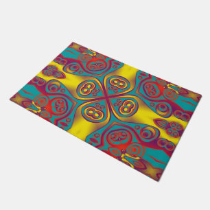 Kaleidoscope Fractal Pattern VI + your ideas Doormat