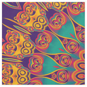 Kaleidoscope Fractal - tattoo II + your ideas Fabric