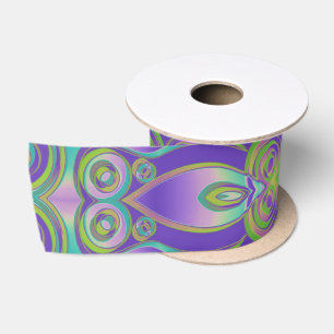 Kaleidoscope Fractal VII + your ideas Satin Ribbon