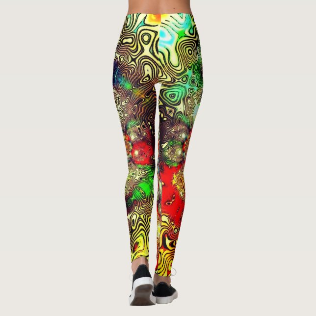 "Kaleidoscope Fury" Comfort Leggings (Back)
