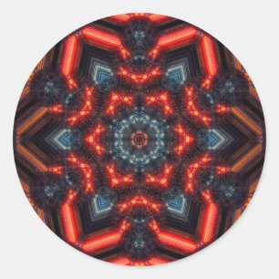 kaleidoscope geometric artSticker Classic Round Sticker