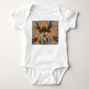Kaleidoscope Giraffe Mandala: Abstract Safari Art Baby Bodysuit