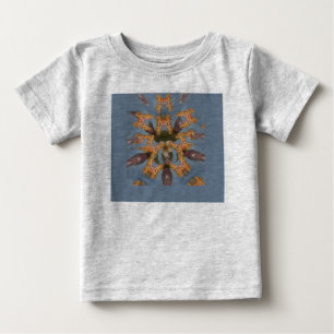 Kaleidoscope Giraffe Mandala: Abstract Safari Art Baby T-Shirt