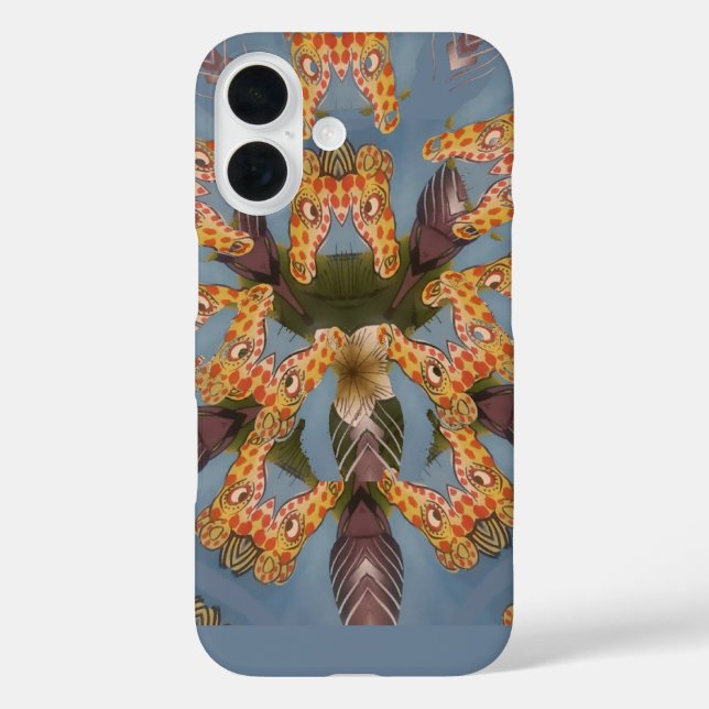 Kaleidoscope Giraffe Mandala: Abstract Safari Art Case-Mate iPhone Case (Back)