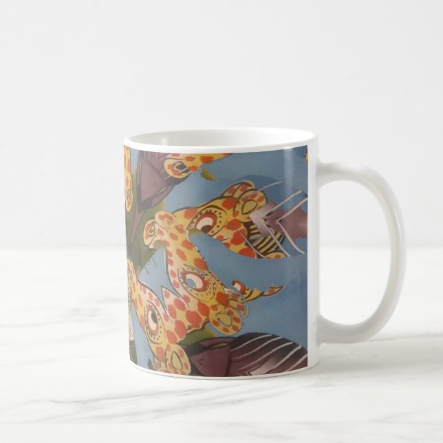 Kaleidoscope Giraffe Mandala: Abstract Safari Art Coffee Mug (Right)