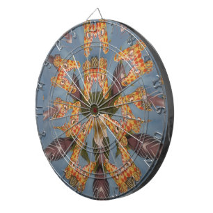 Kaleidoscope Giraffe Mandala: Abstract Safari Art Dartboard