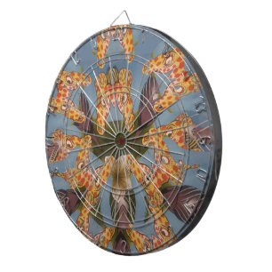 Kaleidoscope Giraffe Mandala: Abstract Safari Art Dartboard