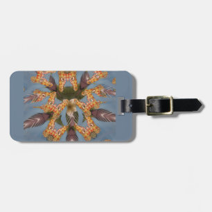 Kaleidoscope Giraffe Mandala: Abstract Safari Art Luggage Tag