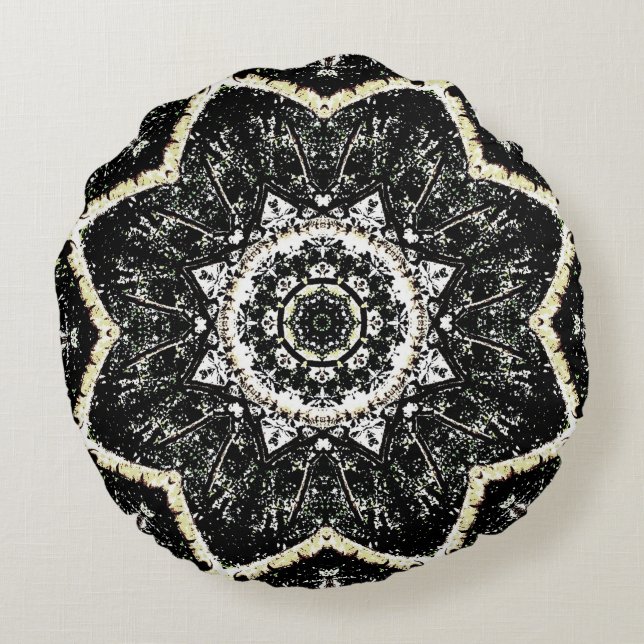 Kaleidoscope Gothic Round Cushion (Back)