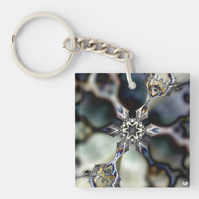 "Kaleidoscope Graphics No.1 Shifting Glass" Key Ring (Front)