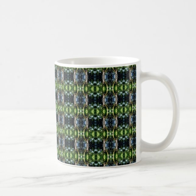 Kaleidoscope green coffee mug (Right)