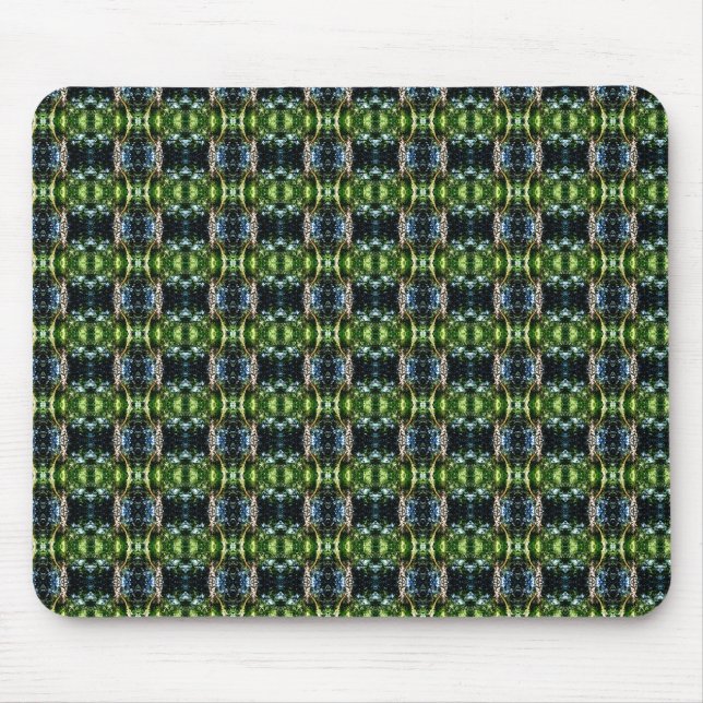 Kaleidoscope green mouse mat (Front)