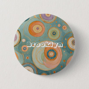 Kaleidoscope Harmony: The Swirly Pastel Circles 6 Cm Round Badge
