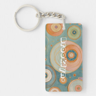 Kaleidoscope Harmony: The Swirly Pastel Circles Key Ring