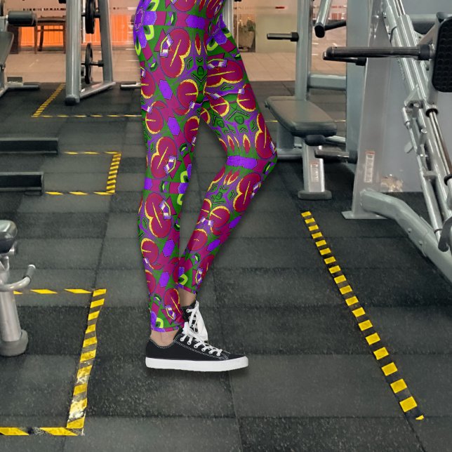 Kaleidoscope Hearts - Hearts painting kaleidoscope Leggings (Creator Uploaded)