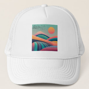 Kaleidoscope Hills Landscape Trucker Hat