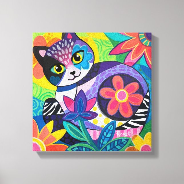 Kaleidoscope Kitty Canvas Print (Front)