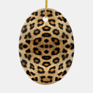 Kaleidoscope Leopard Fur Pattern Ceramic Tree Decoration