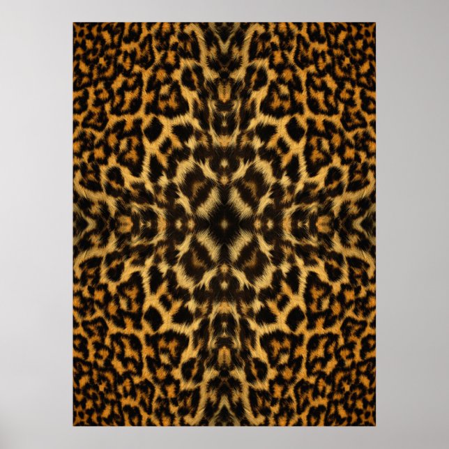 Kaleidoscope Leopard Fur Pattern poster (Front)
