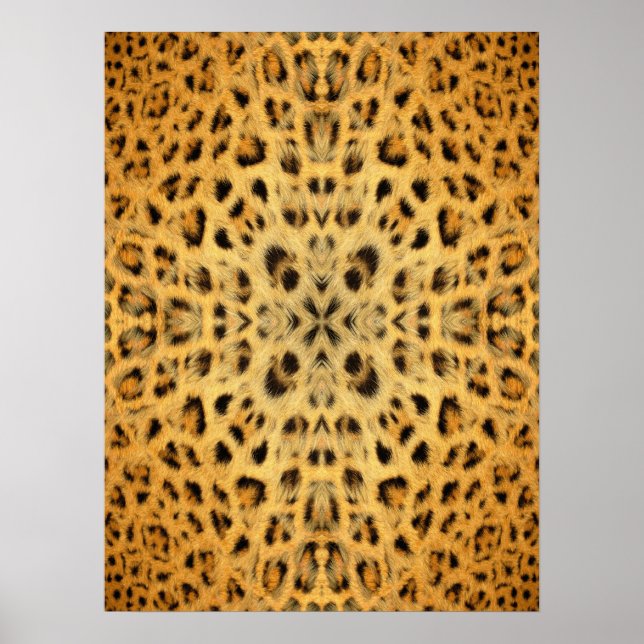 Kaleidoscope Leopard Fur Pattern poster (Front)