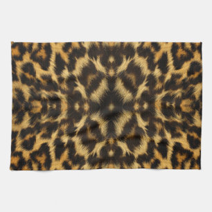 Kaleidoscope Leopard Fur Pattern Tea Towel
