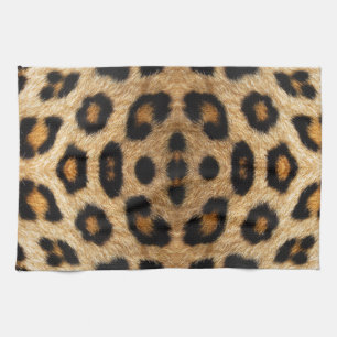 Kaleidoscope Leopard Fur Pattern Tea Towel